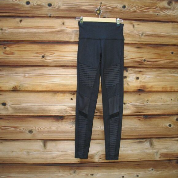 Alo Yoga High Waist Crackle Moto Leggings - Picture 4 of 10